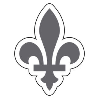 Québec Fleur De Lys Sticker (Grey)